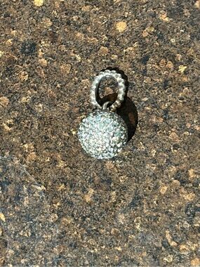Pandora Rose Sparkling Pavé Ball Pendant Charm Missing Stone